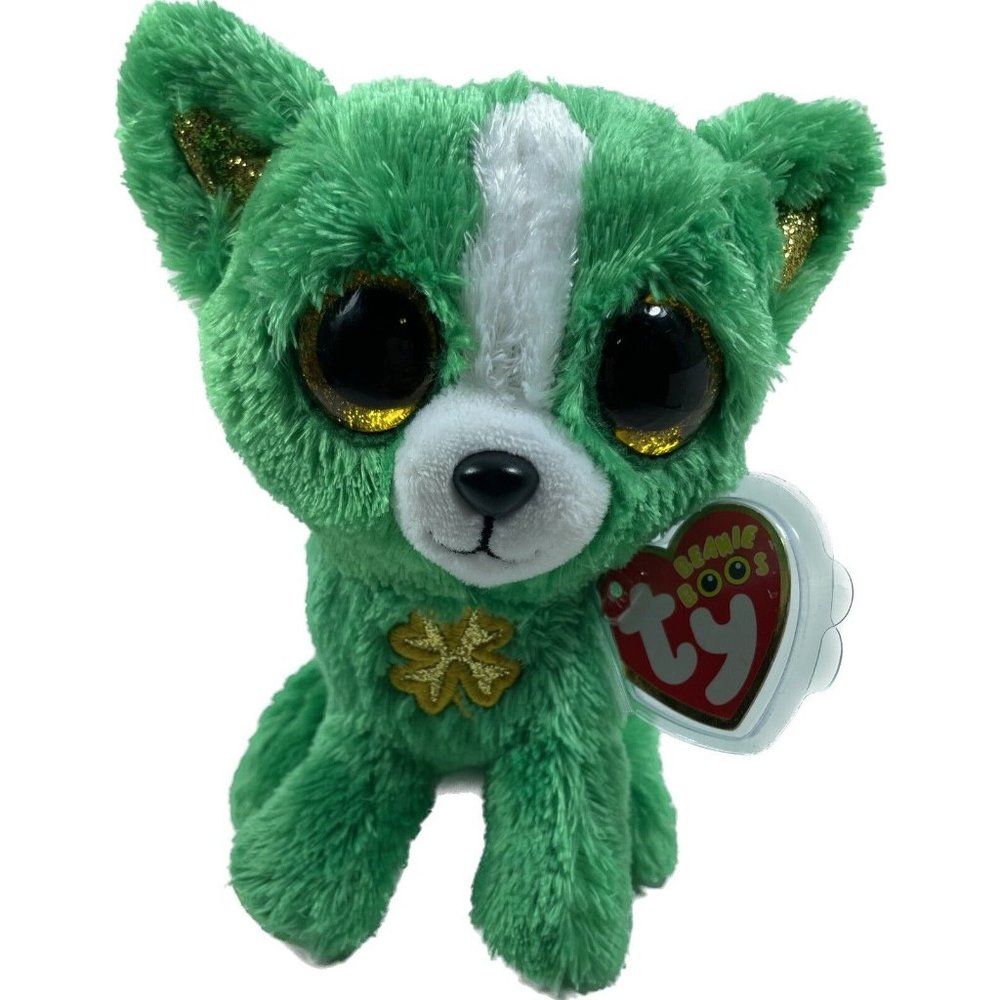 Ty Beanie Boos - EMERALD the St. Patrick's Day Chihuahua Dog 6" (Exclusive) NEW